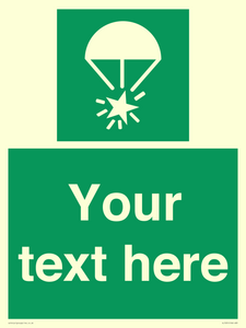 Custom sign safe condition Rocket parachute flare